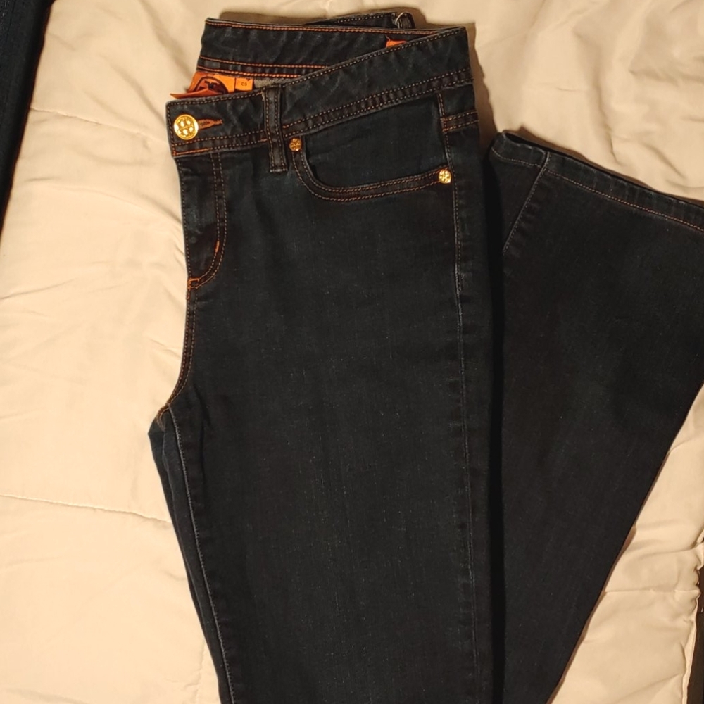 Dark denim classic Tory boot-Tory Burch jeans